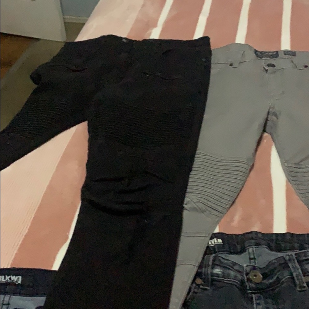 Six designer jeans